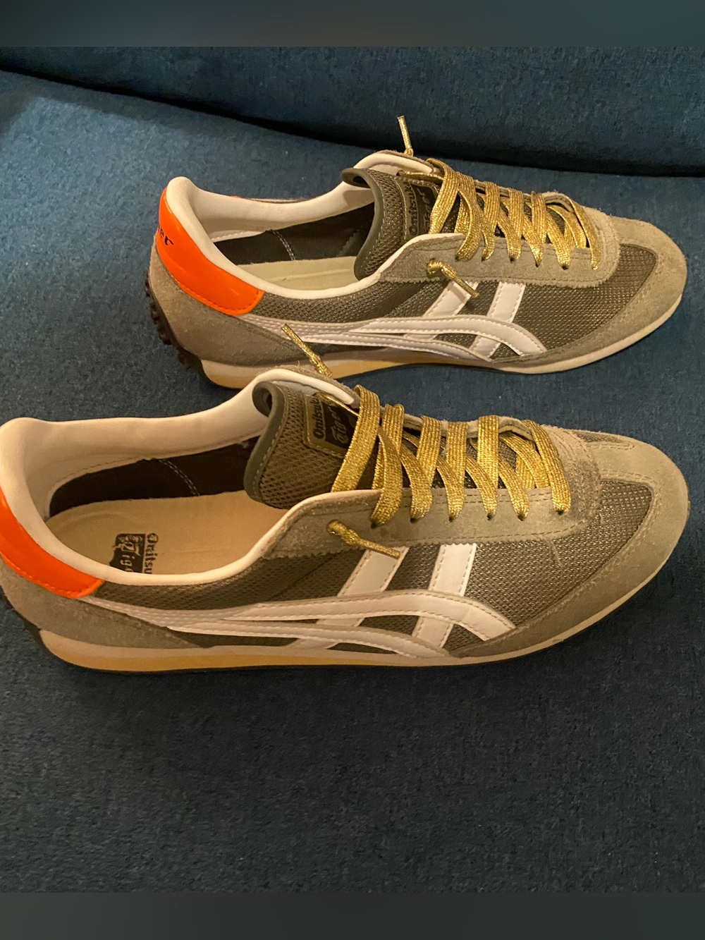 Onitsuka Tiger by Asics Men’s Gray, White & Orange Retro Sneaker - 8.5 m/10w